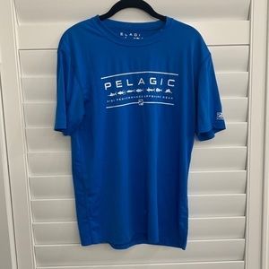 Mens Blue Pelagic high performance gear Work Shirt some signs of wear shown